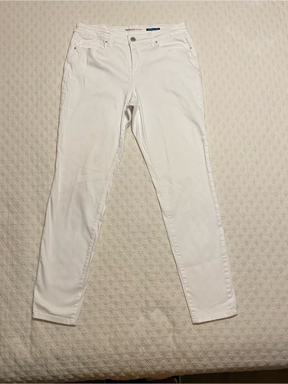Style & Co. White Denim Skinny Jeans
